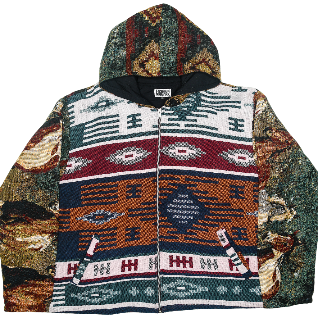 Southwest Wild Horses Double Tapestry Zip Through