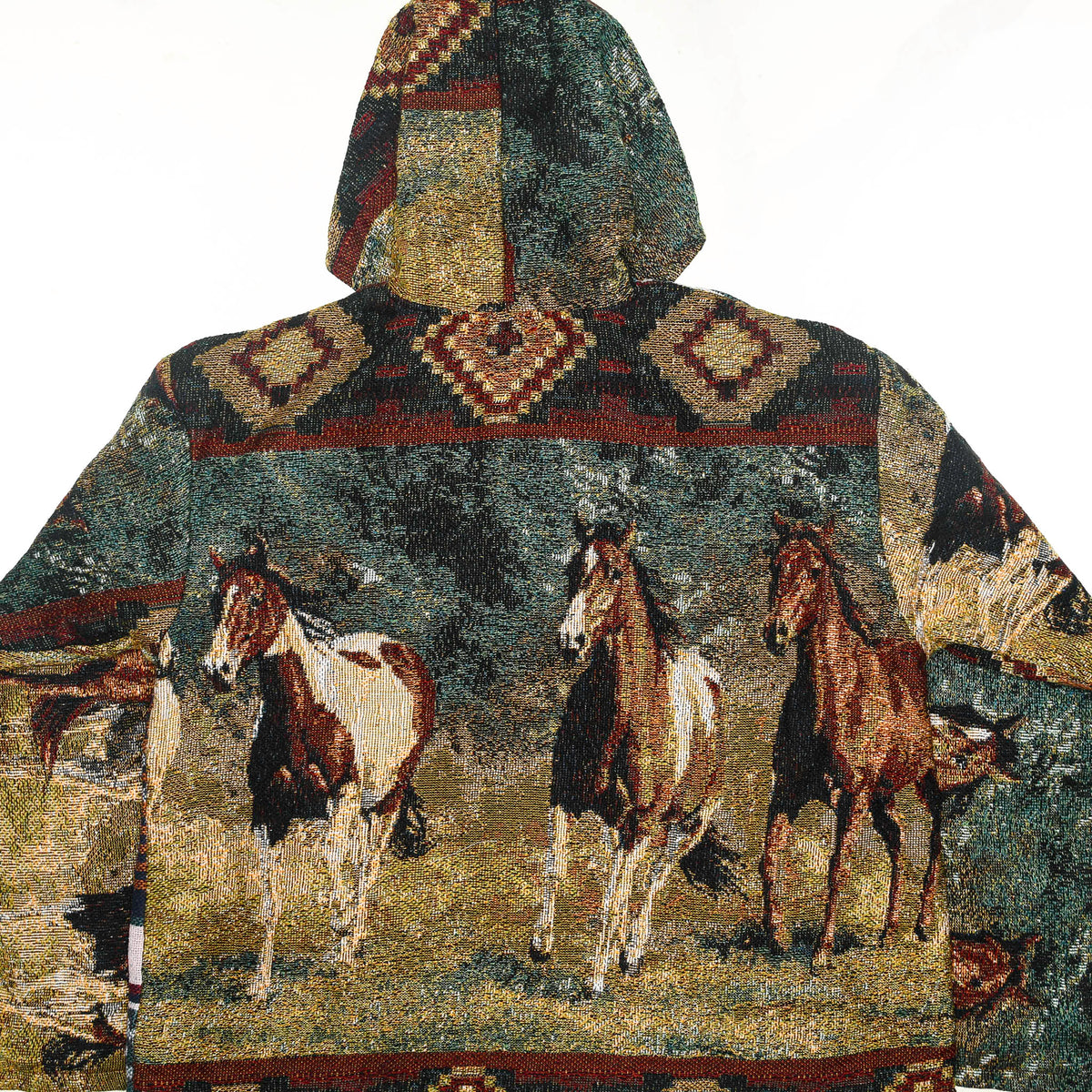 Southwest Wild Horses Double Tapestry Zip Through