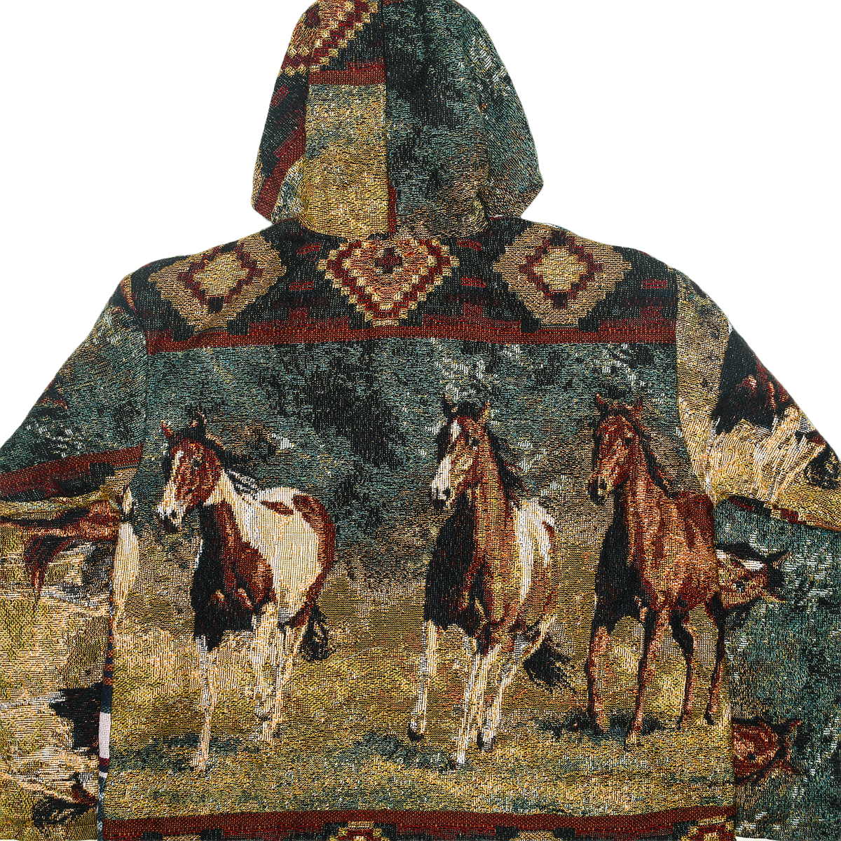 Southwest Wild Horses Double Tapestry Zip Through