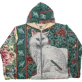 Floral Victorian Cat Full Tapestry Zip Up