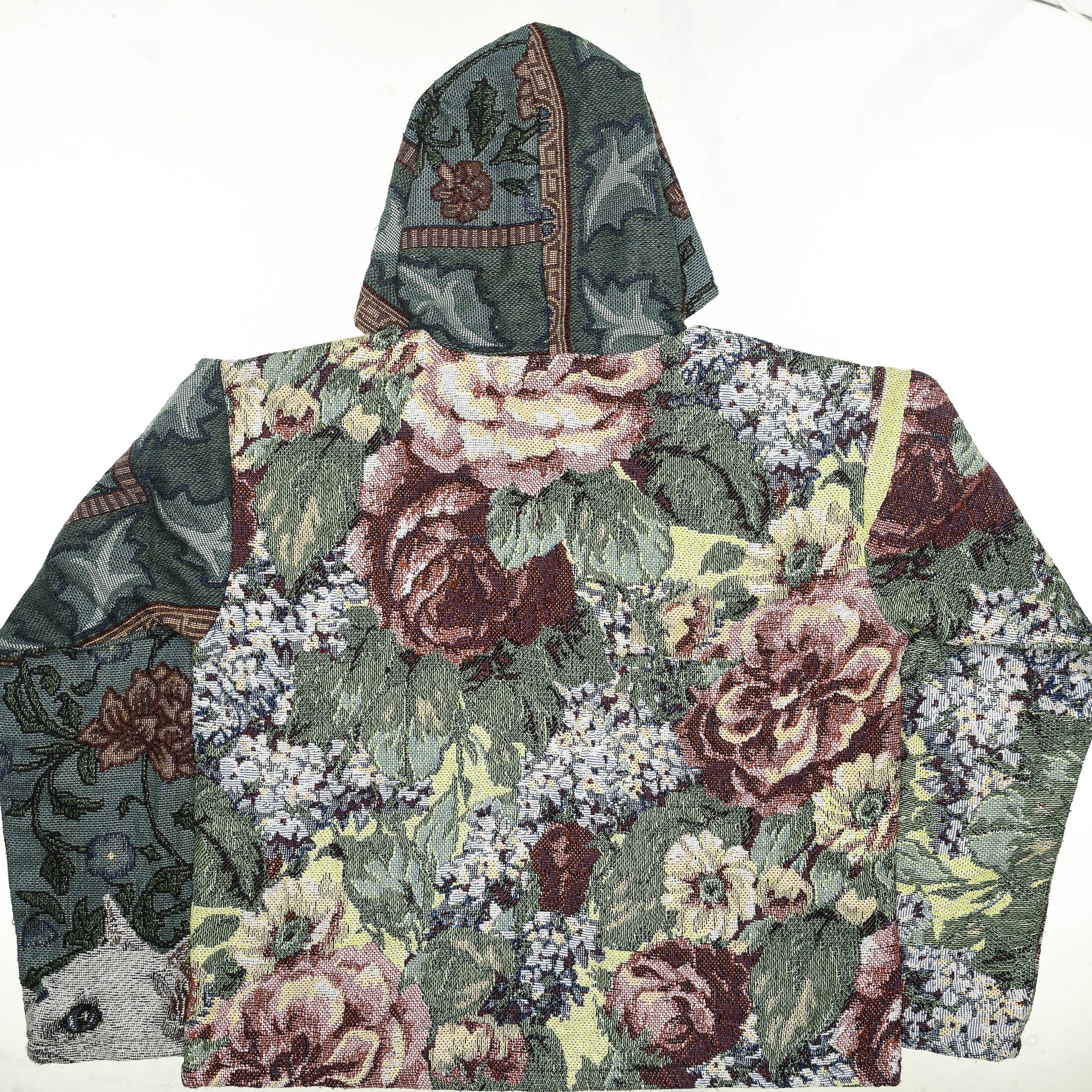 Floral Victorian Cat Full Tapestry Zip Up
