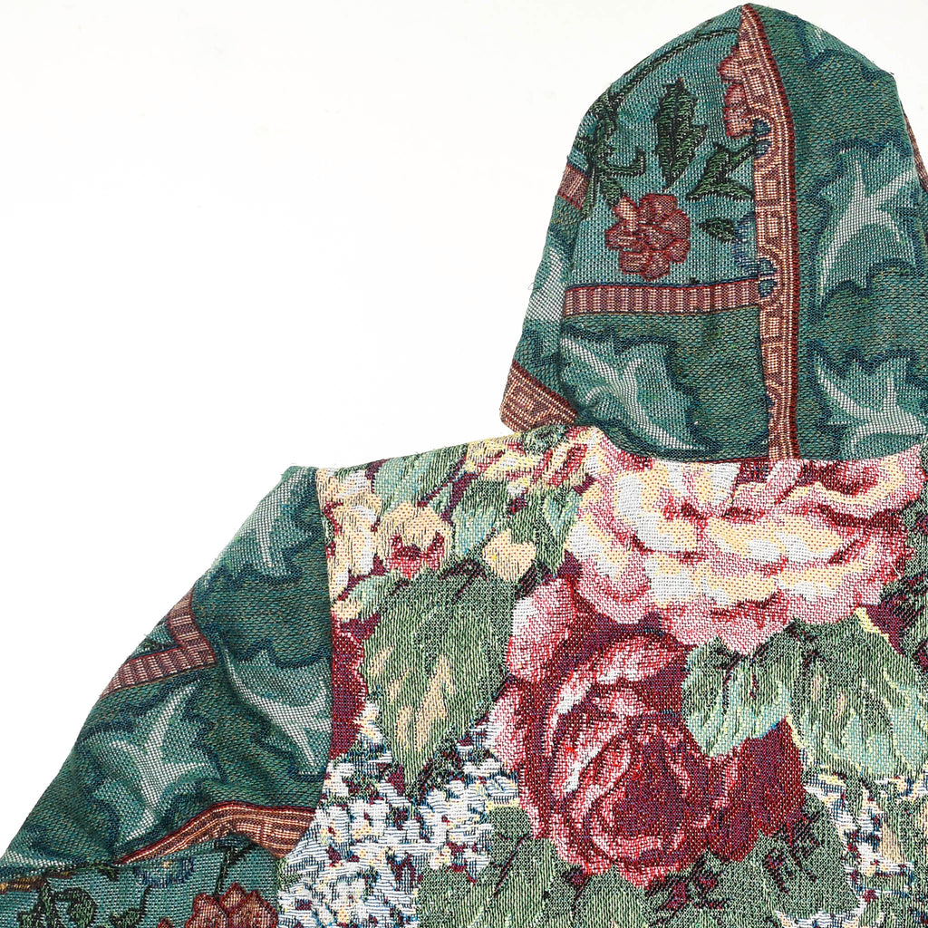 Floral Victorian Cat Full Tapestry Zip Up