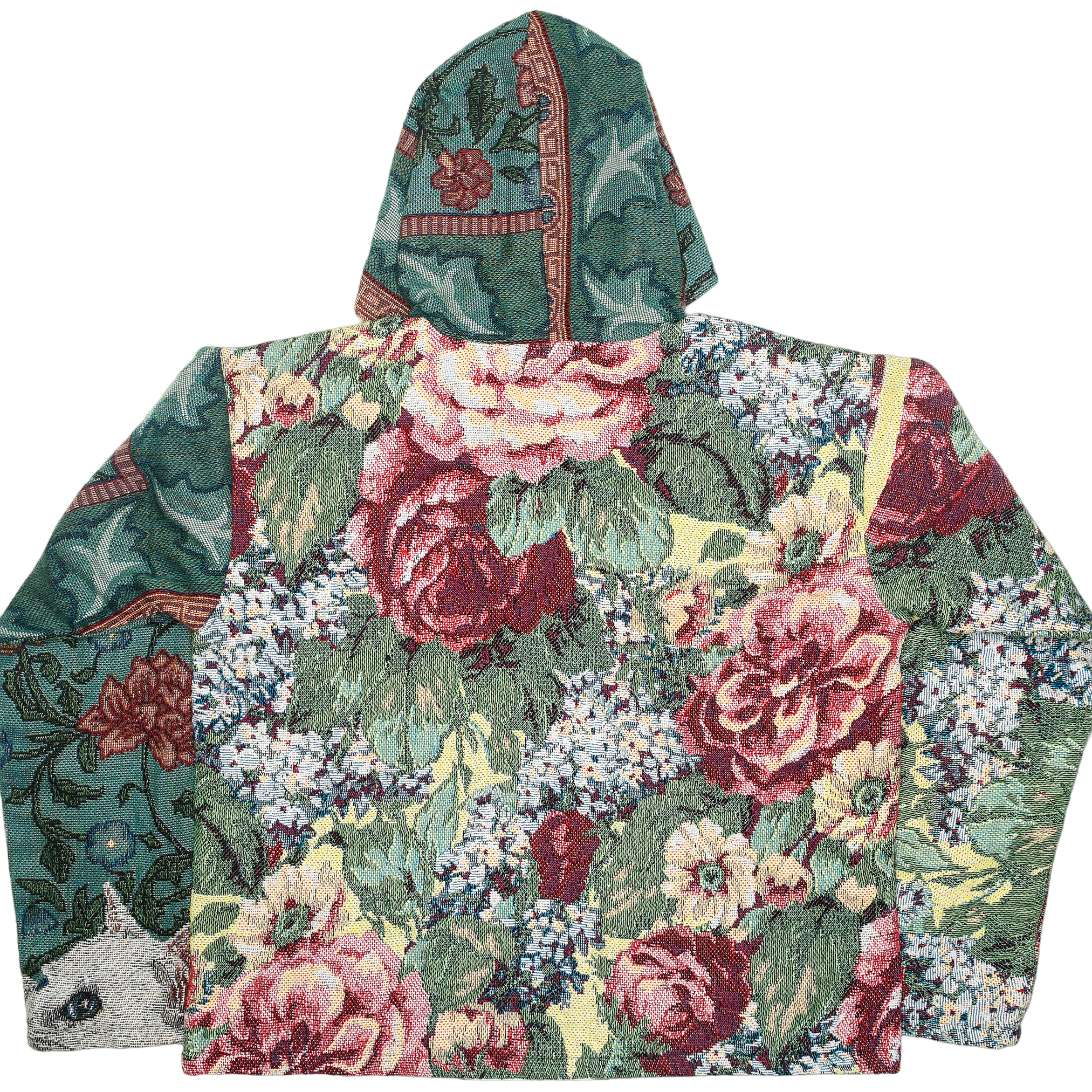 Floral Victorian Cat Full Tapestry Zip Up