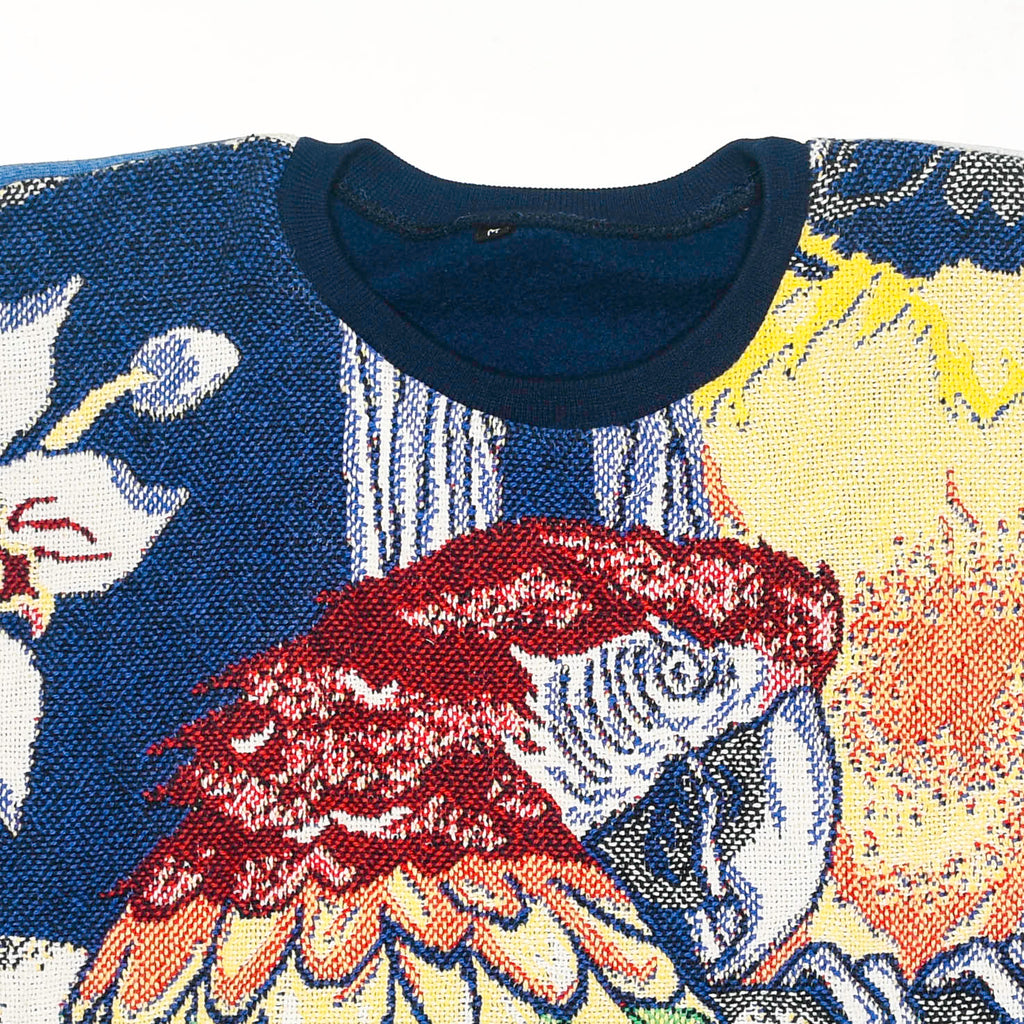 Parrot Tapestry Panel Pullover