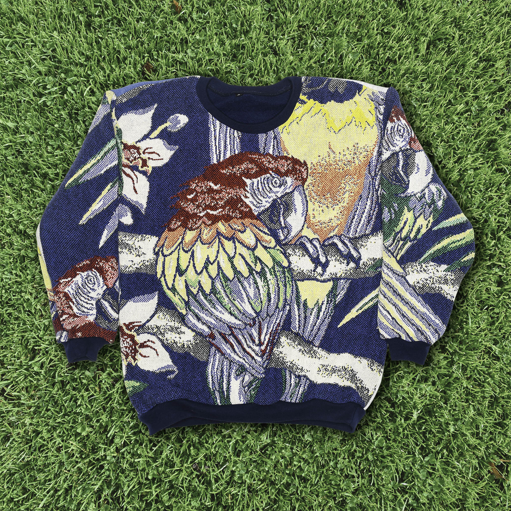 Parrot Tapestry Panel Pullover