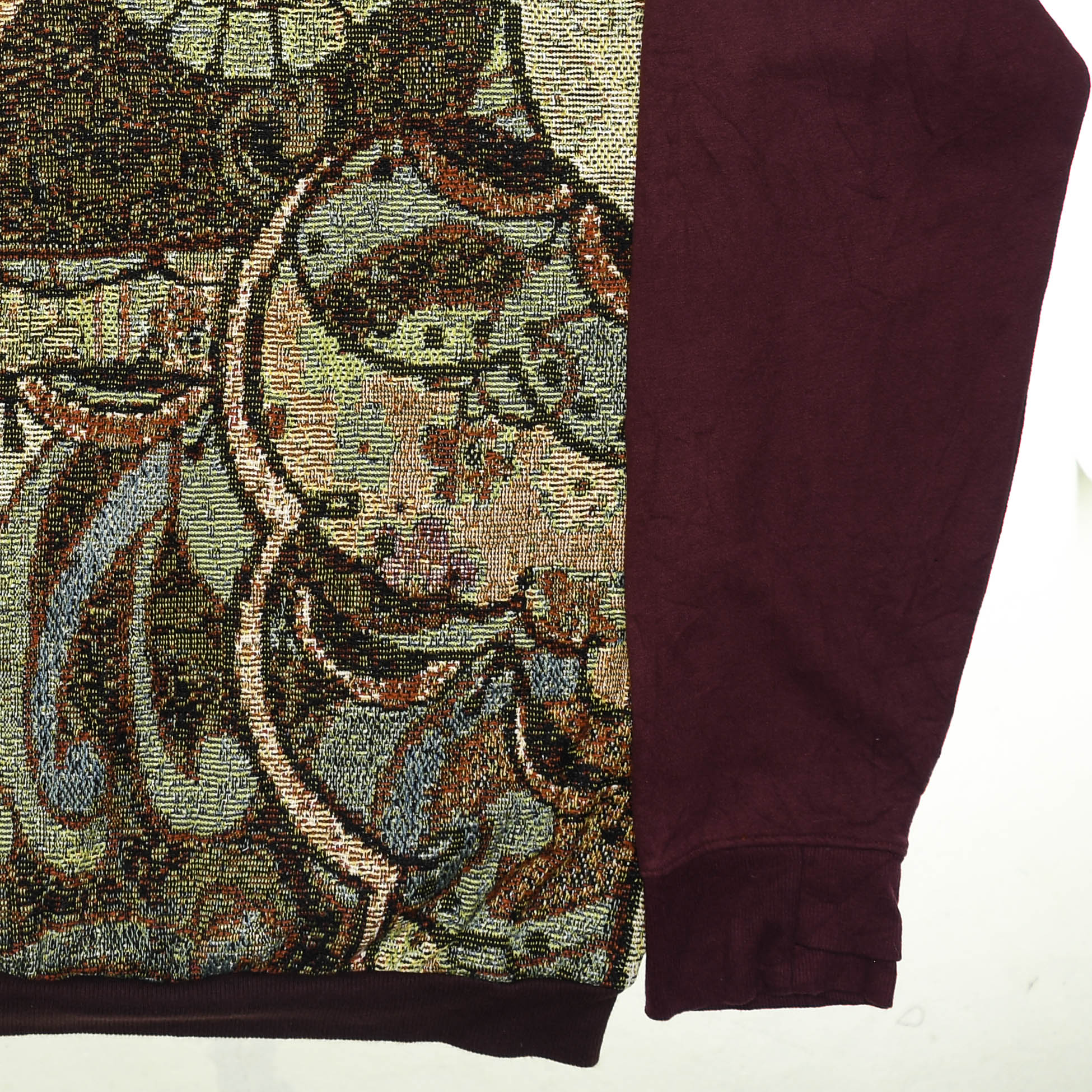 Midnight Owl Full Tapestry Panel Pullover — Retro Folk Art Sweatshirt