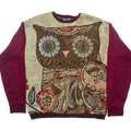 Midnight Owl Full Tapestry Panel Pullover