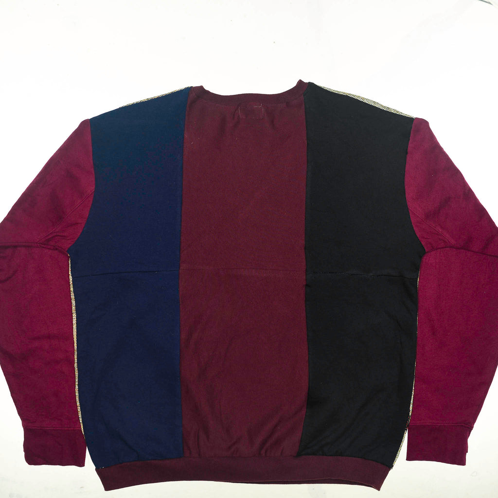 Midnight Owl Full Tapestry Panel Pullover — Retro Folk Art Sweatshirt