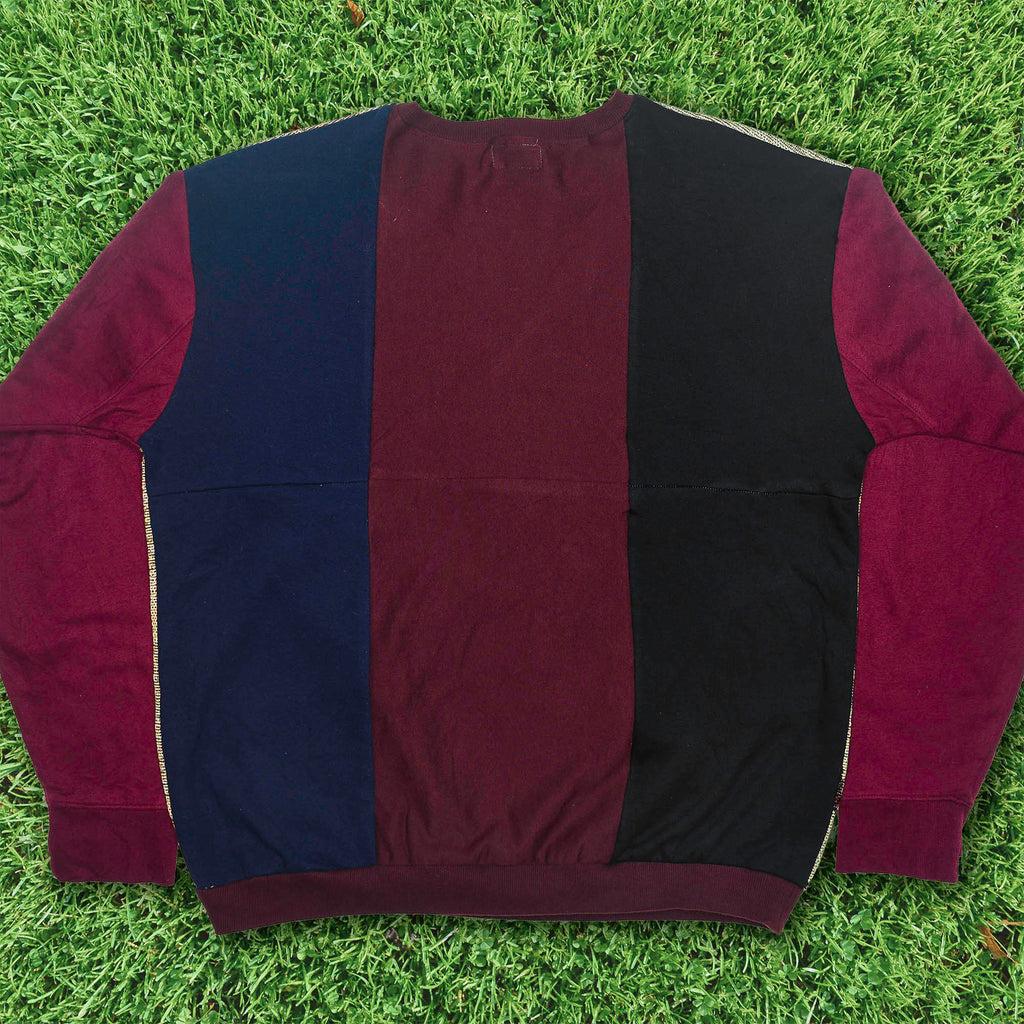 Midnight Owl Full Tapestry Panel Pullover — Retro Folk Art Sweatshirt