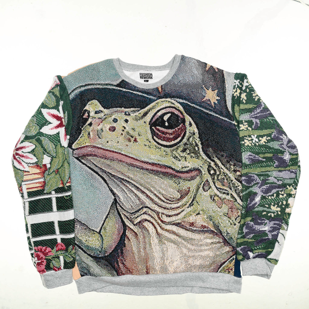 Frog Wizard Full Tapestry Panel Pullover