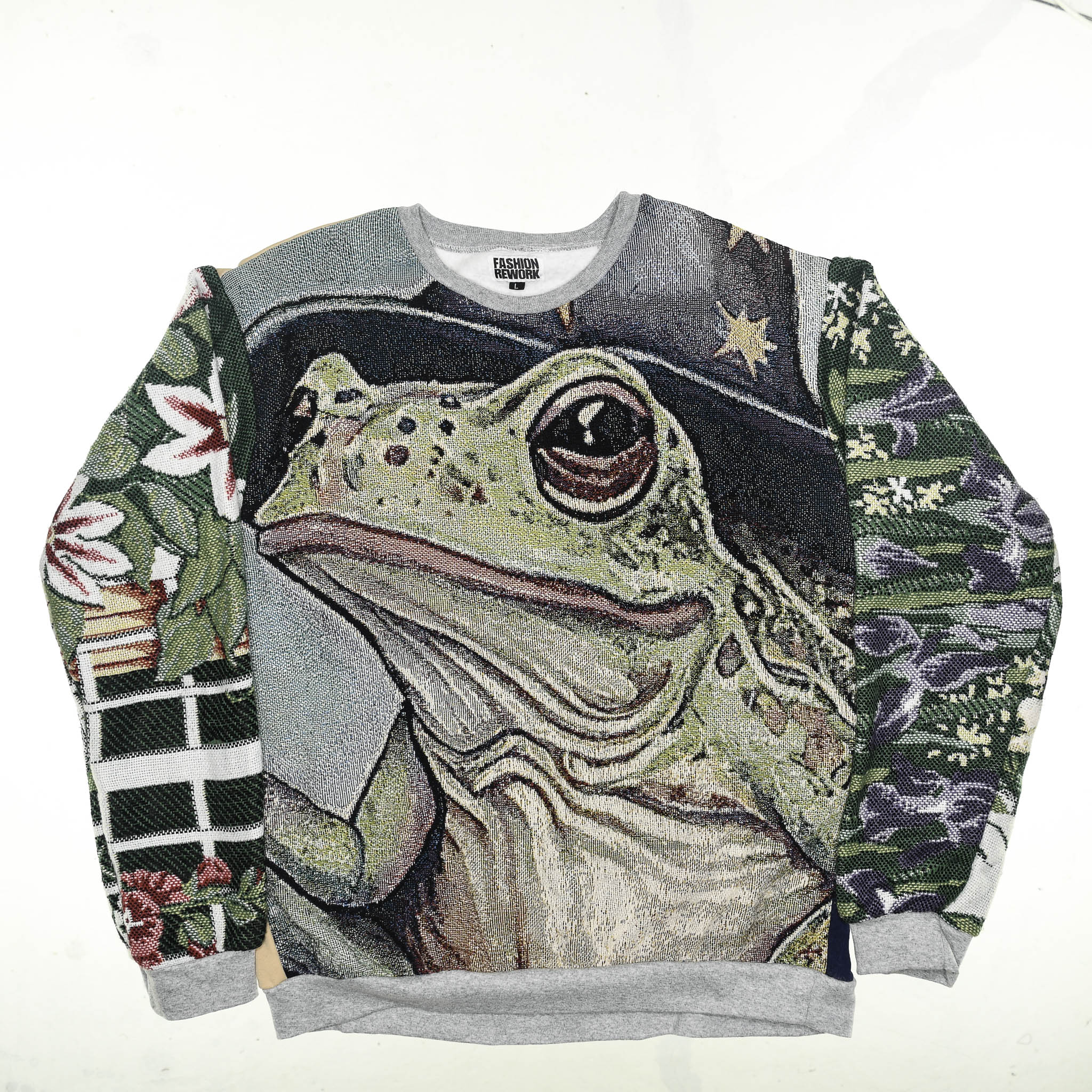 Frog Wizard Full Tapestry Panel Pullover