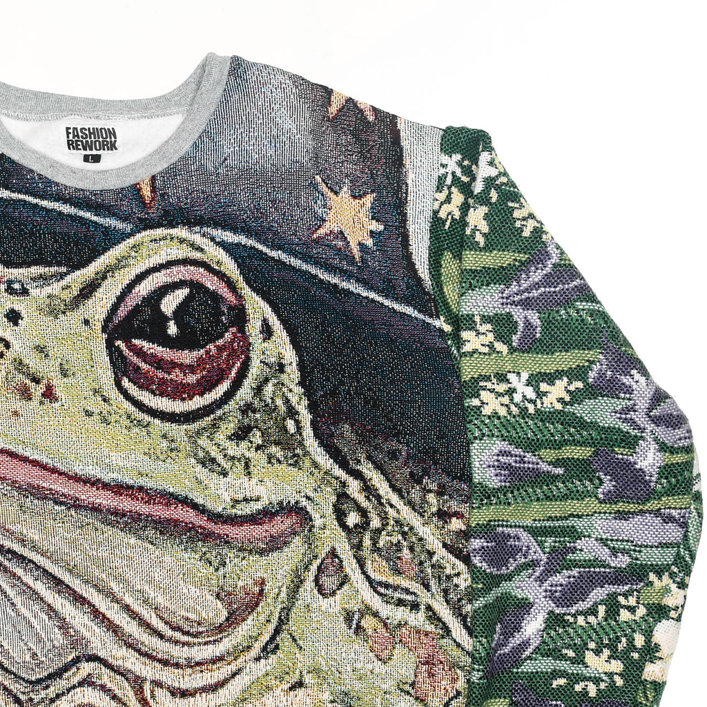 Frog Wizard Full Tapestry Panel Pullover