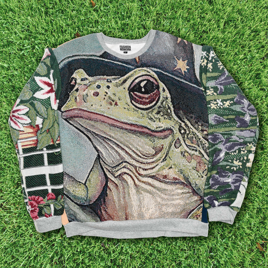 Frog Wizard Full Tapestry Panel Pullover