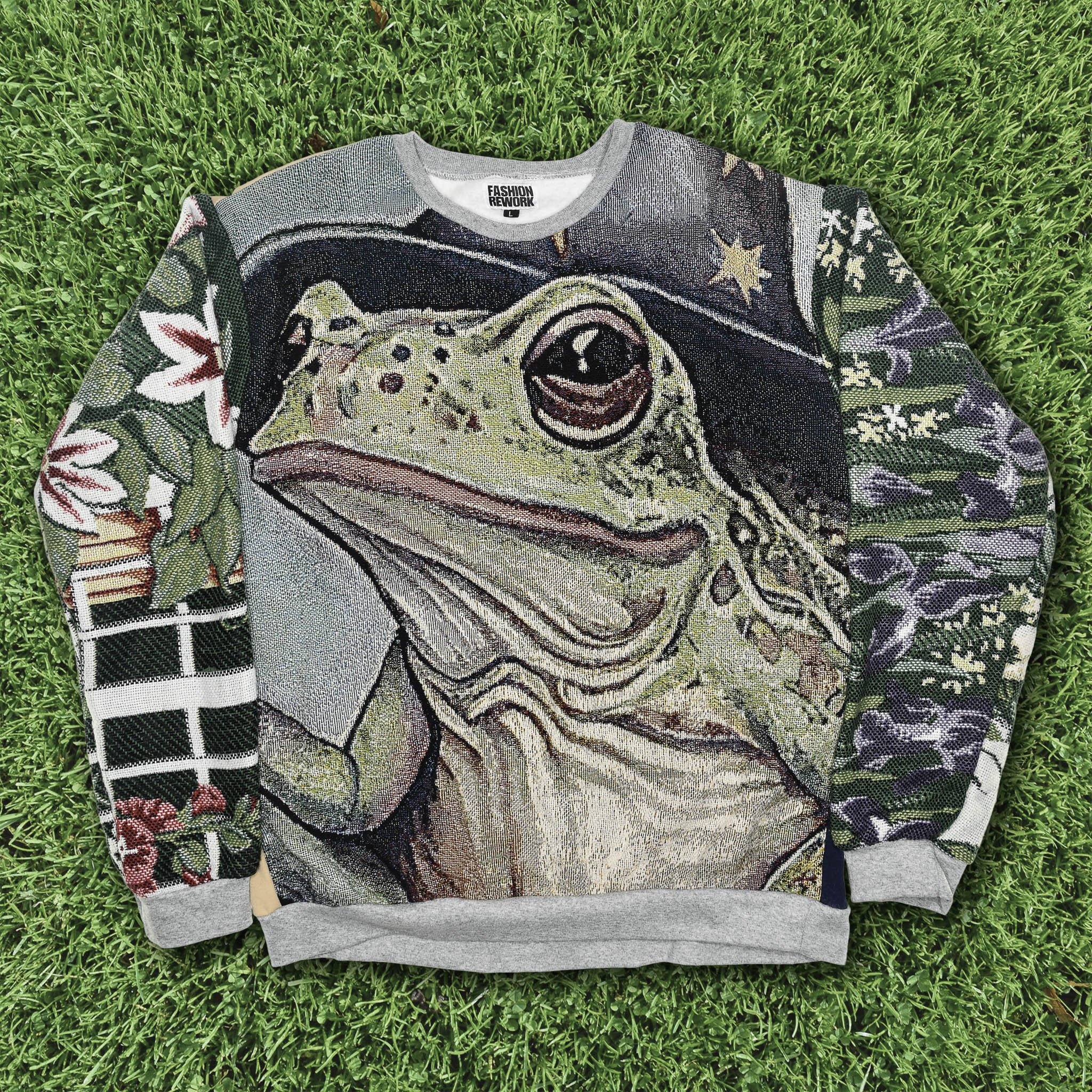 Frog Wizard Full Tapestry Panel Pullover