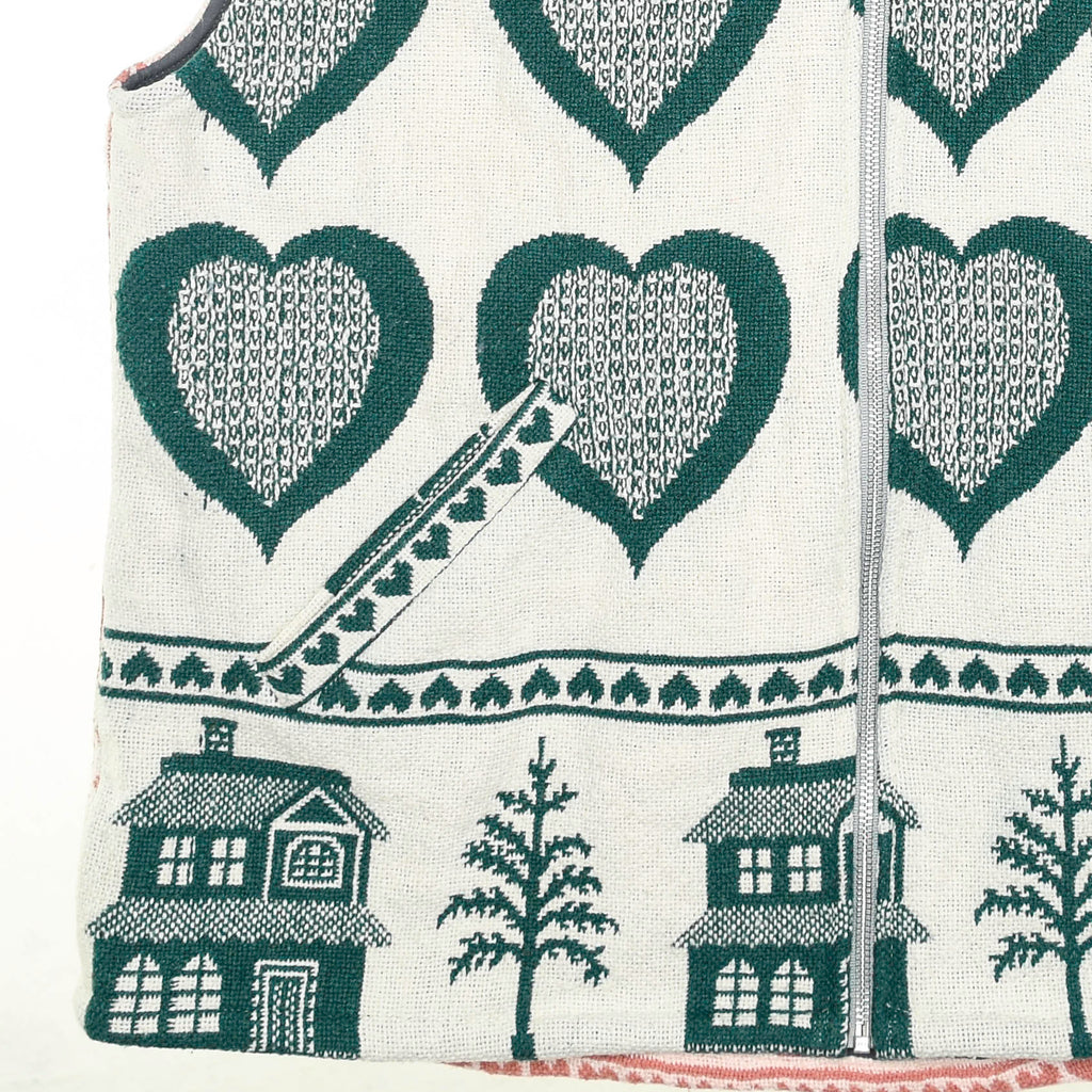Heart Attack Full Tapestry Zip Up Vest