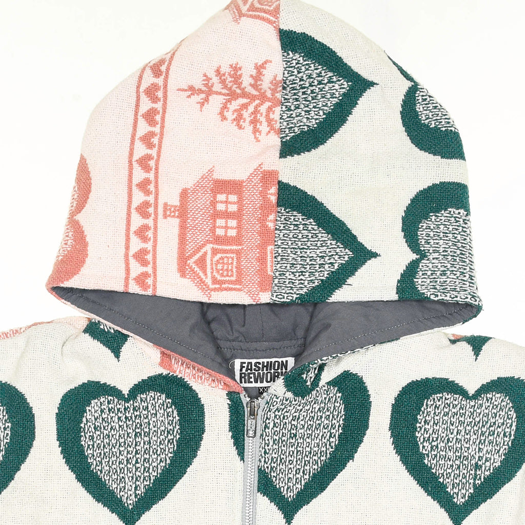 Heart Attack Full Tapestry Zip Up Vest