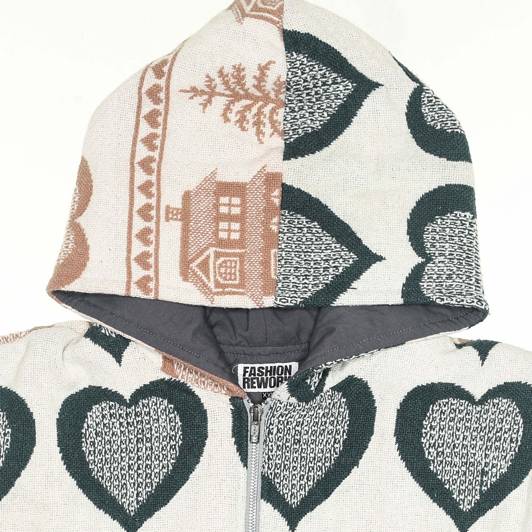 Heart Attack Full Tapestry Zip Up Vest