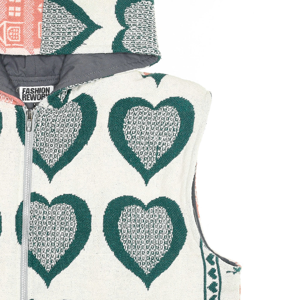 Heart Attack Full Tapestry Zip Up Vest