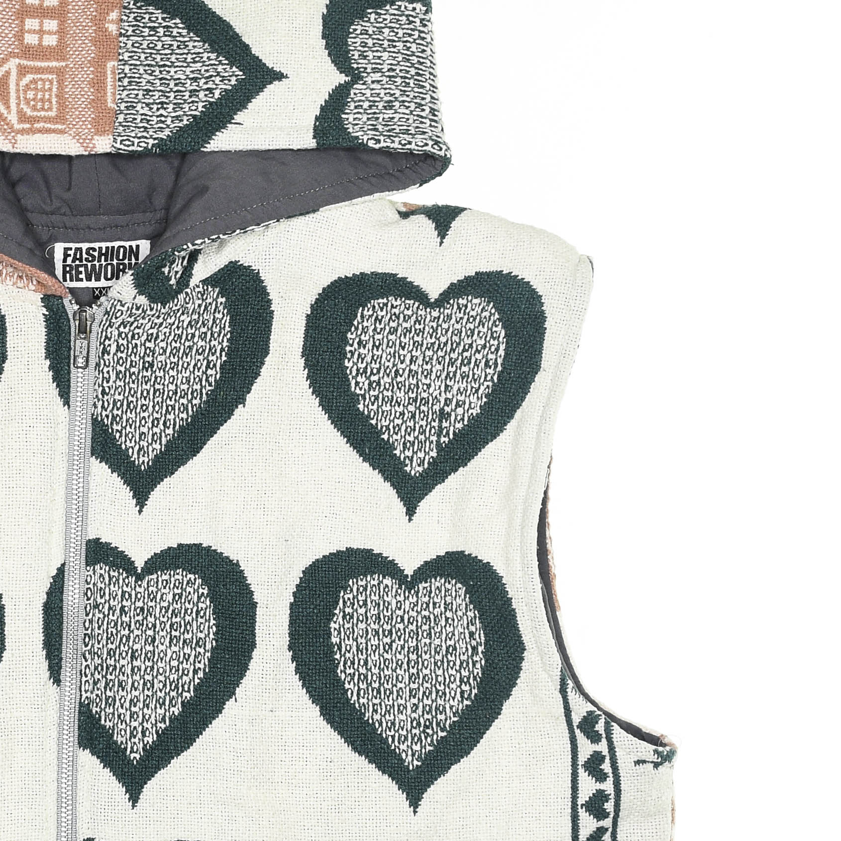 Heart Attack Full Tapestry Zip Up Vest