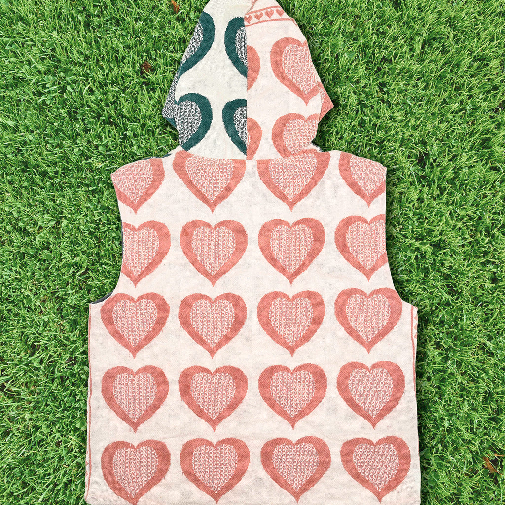 Heart Attack Full Tapestry Zip Up Vest