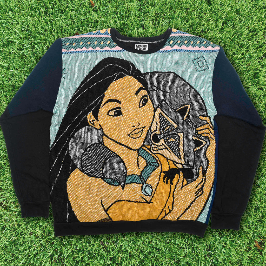 Meeko & Pocahontas Tapestry Panel Pullover