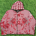 Floral & Hearts Gingham Full Tapestry Zip Through