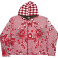 Floral & Hearts Gingham Full Tapestry Zip Through