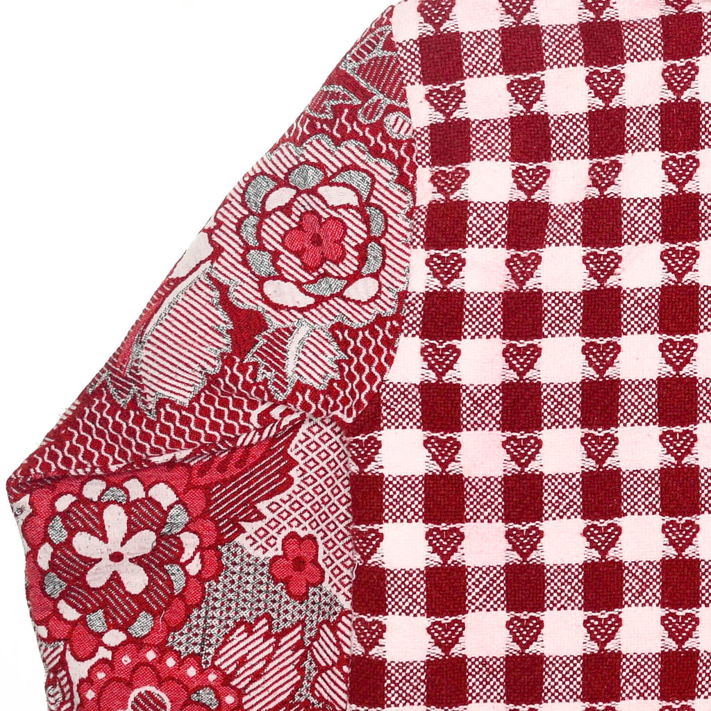 Floral & Hearts Gingham Full Tapestry Zip Through