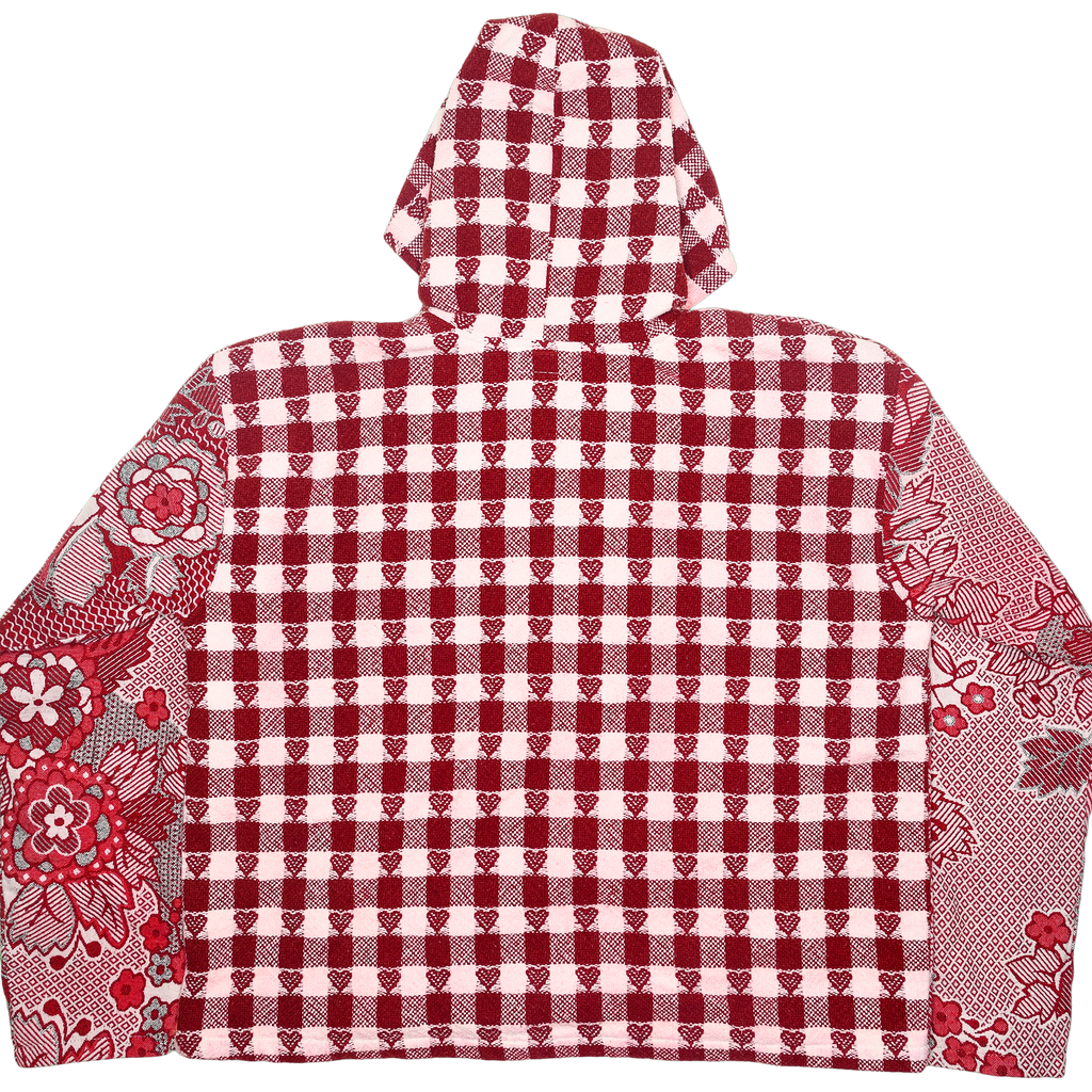 Floral & Hearts Gingham Full Tapestry Zip Through