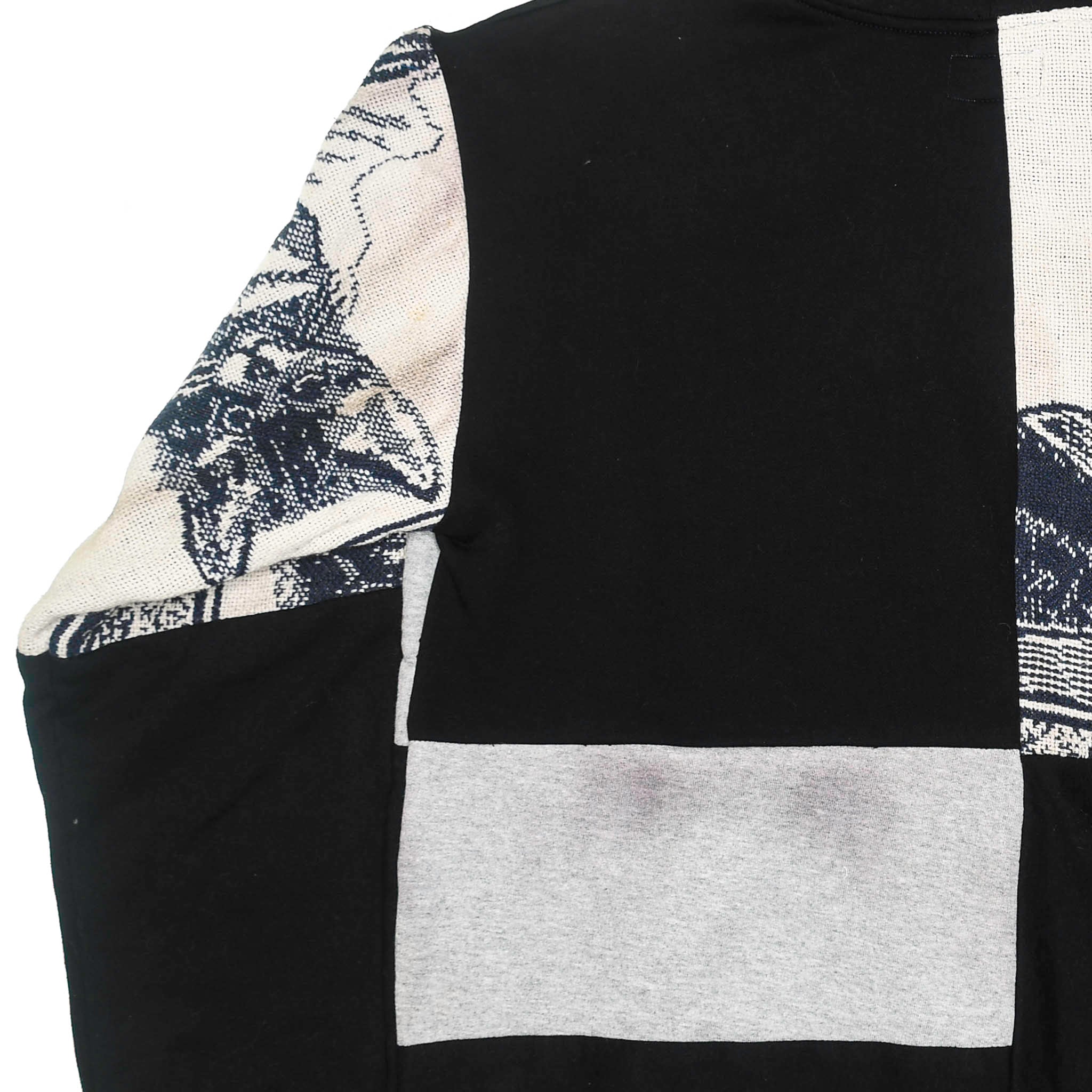 Cat & Milk Tapestry Patchwork Zip Up Hoodie