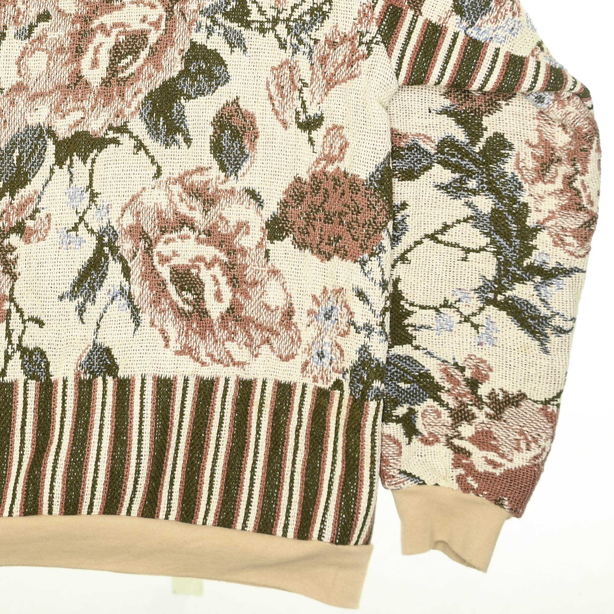 Romantic Floral Tapestry Panel Pullover