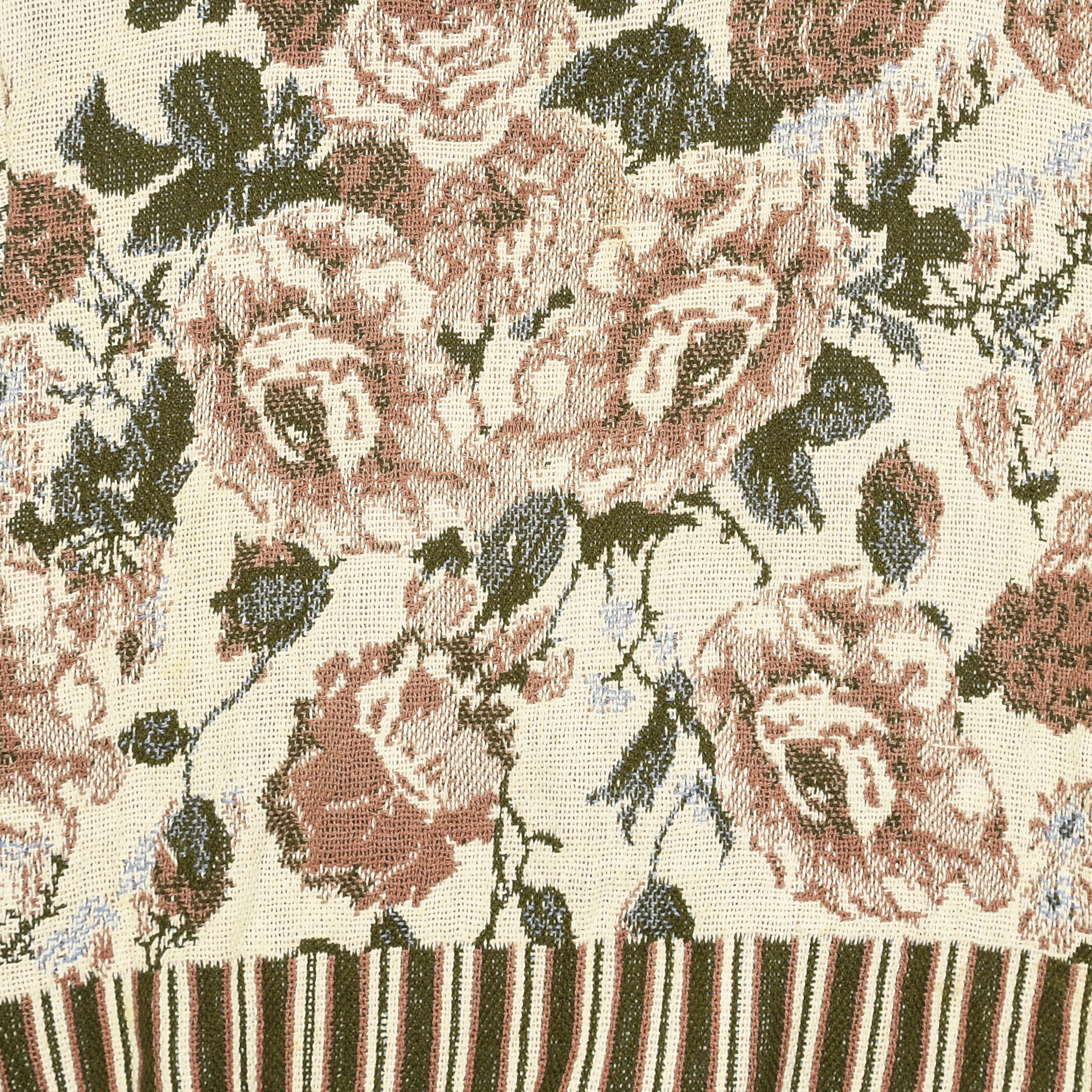 Romantic Floral Tapestry Panel Pullover