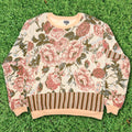 Romantic Floral Tapestry Panel Pullover