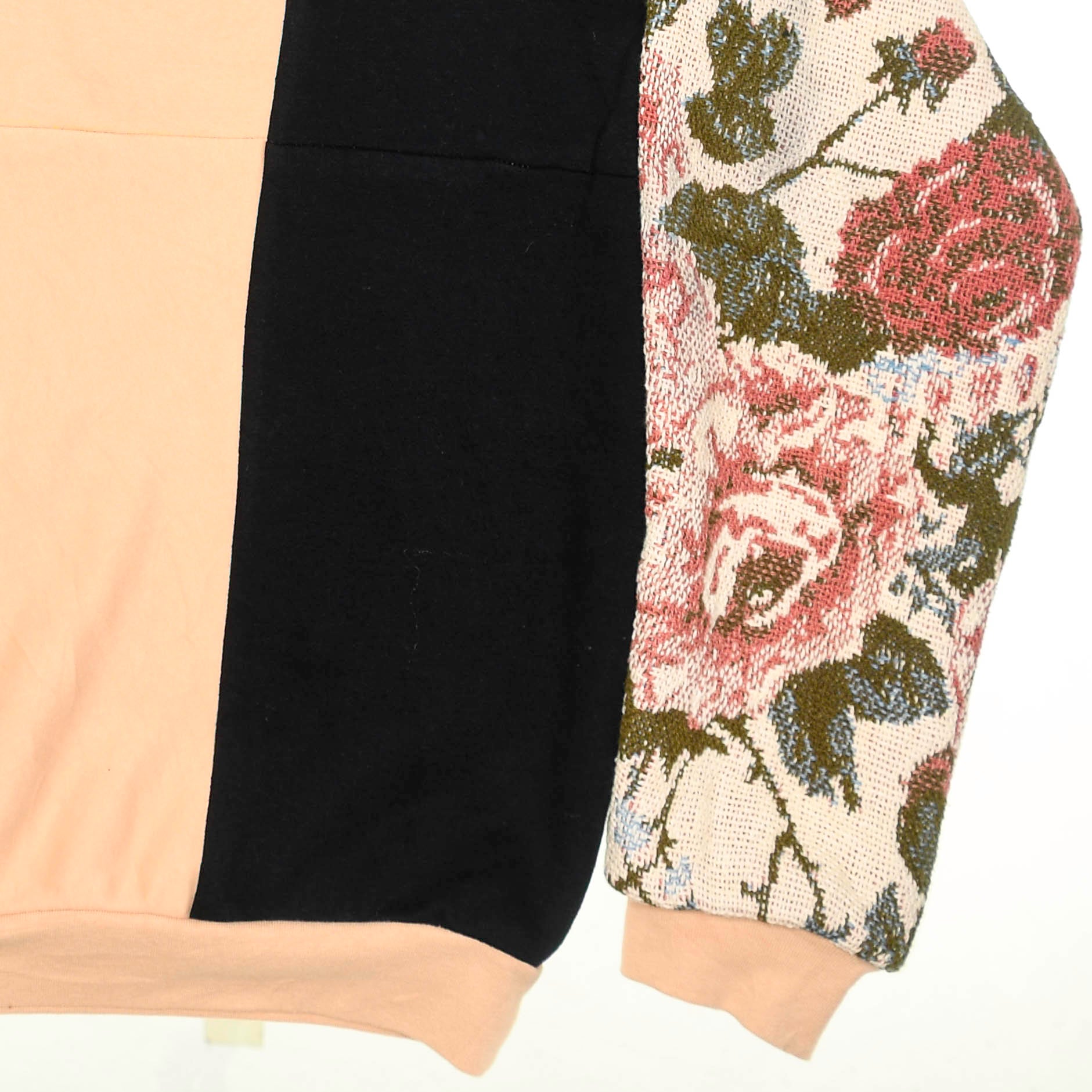 Romantic Floral Tapestry Panel Pullover