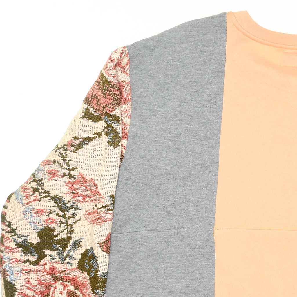 Romantic Floral Tapestry Panel Pullover