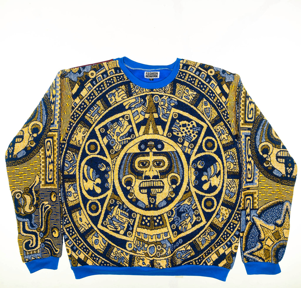 Aztec Sun Stone Tapestry Panel Pullover