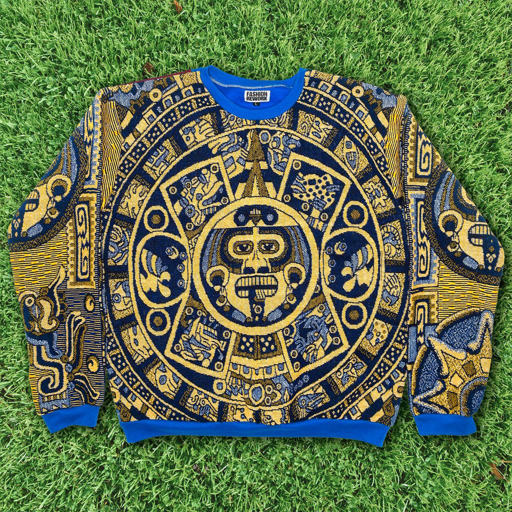 Aztec Sun Stone Tapestry Panel Pullover