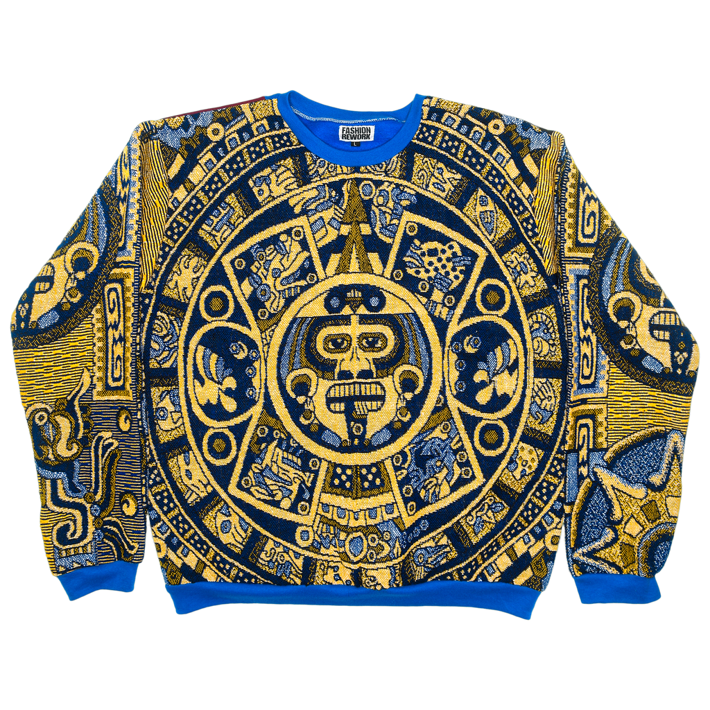 Aztec Sun Stone Full Tapestry Panel Pullover