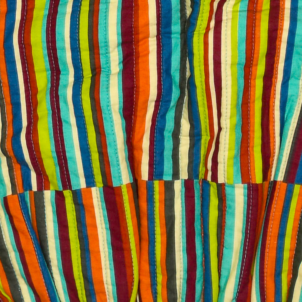 Vibrant Striped Quilt Bomber Jacket