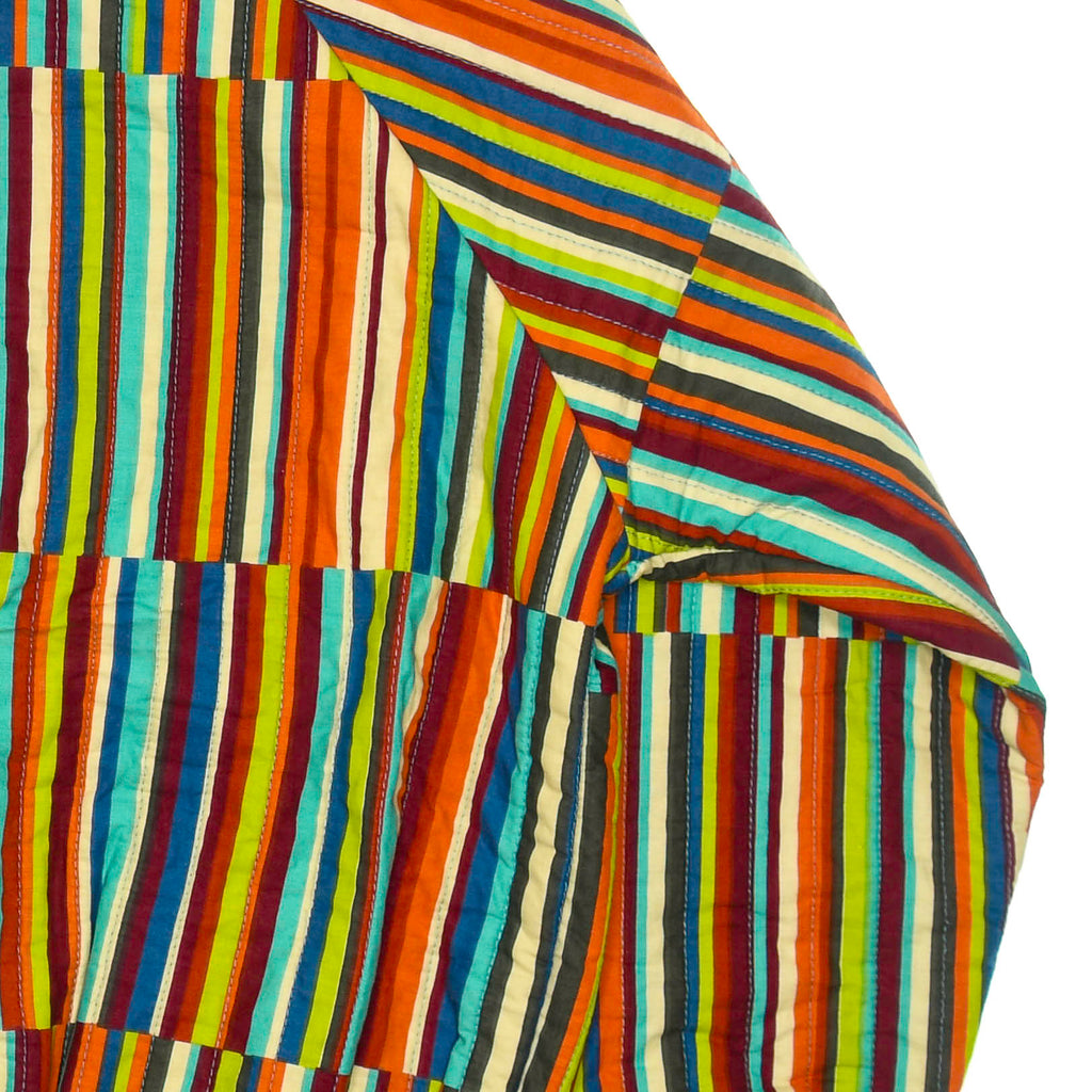 Vibrant Striped Quilt Bomber Jacket