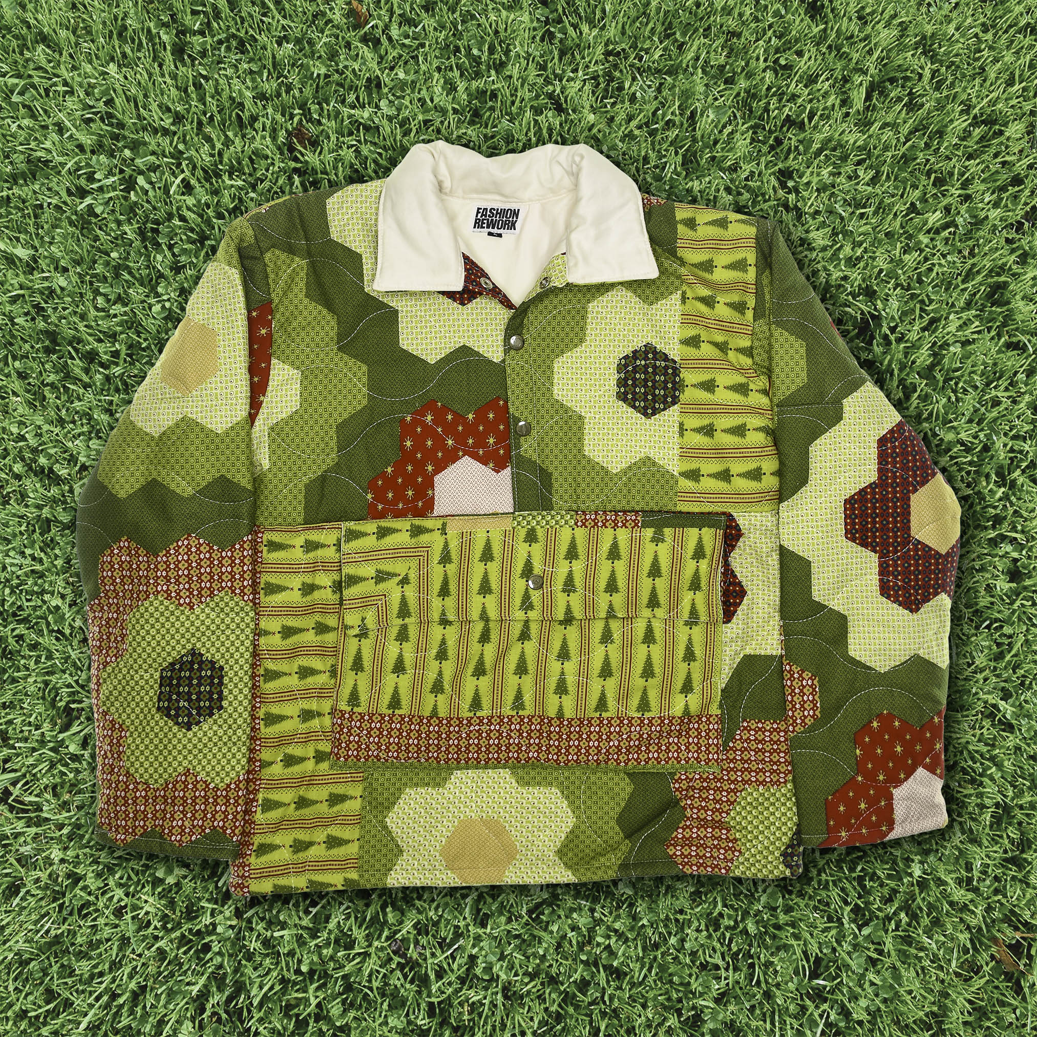 Flowery Patchwork Quilt Sweater