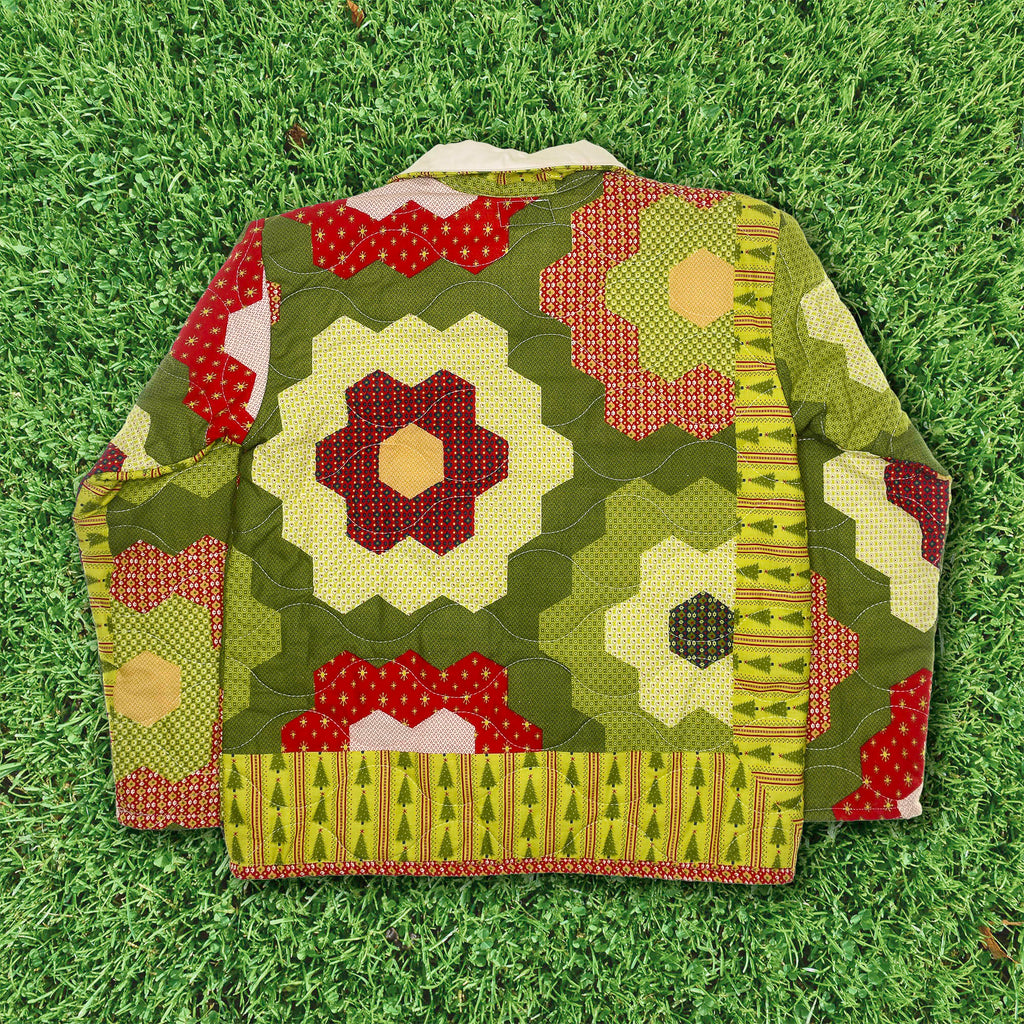 Flowery Patchwork Quilt Sweater