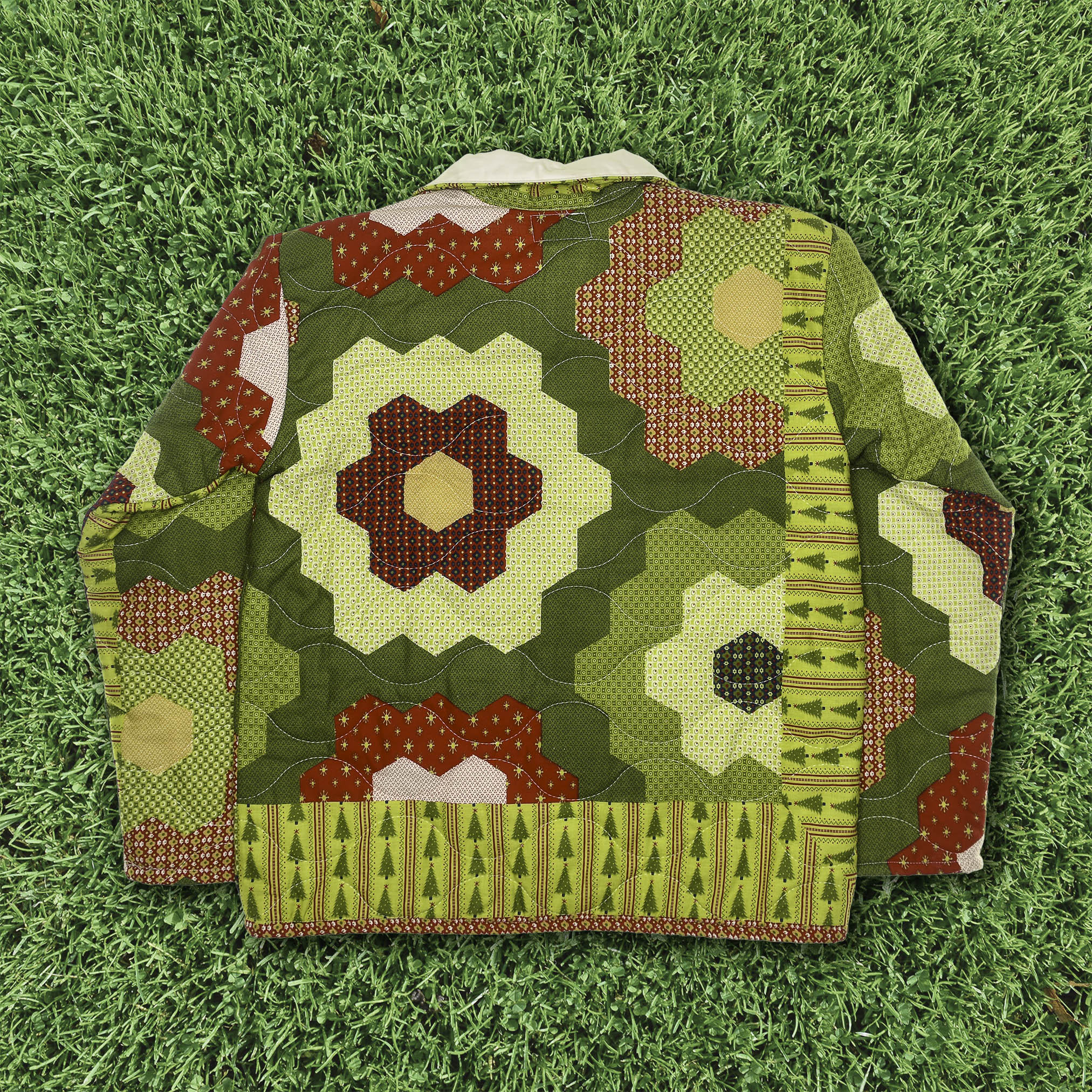 Flowery Patchwork Quilt Sweater