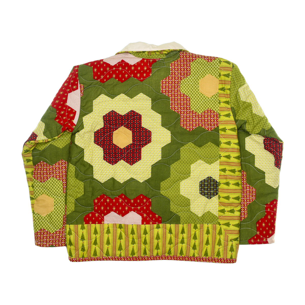 Honey Comb Pine Tree Trailblazer Quilt Pullover