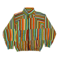 Technicolor Stripe Quilt Bomber Jacket