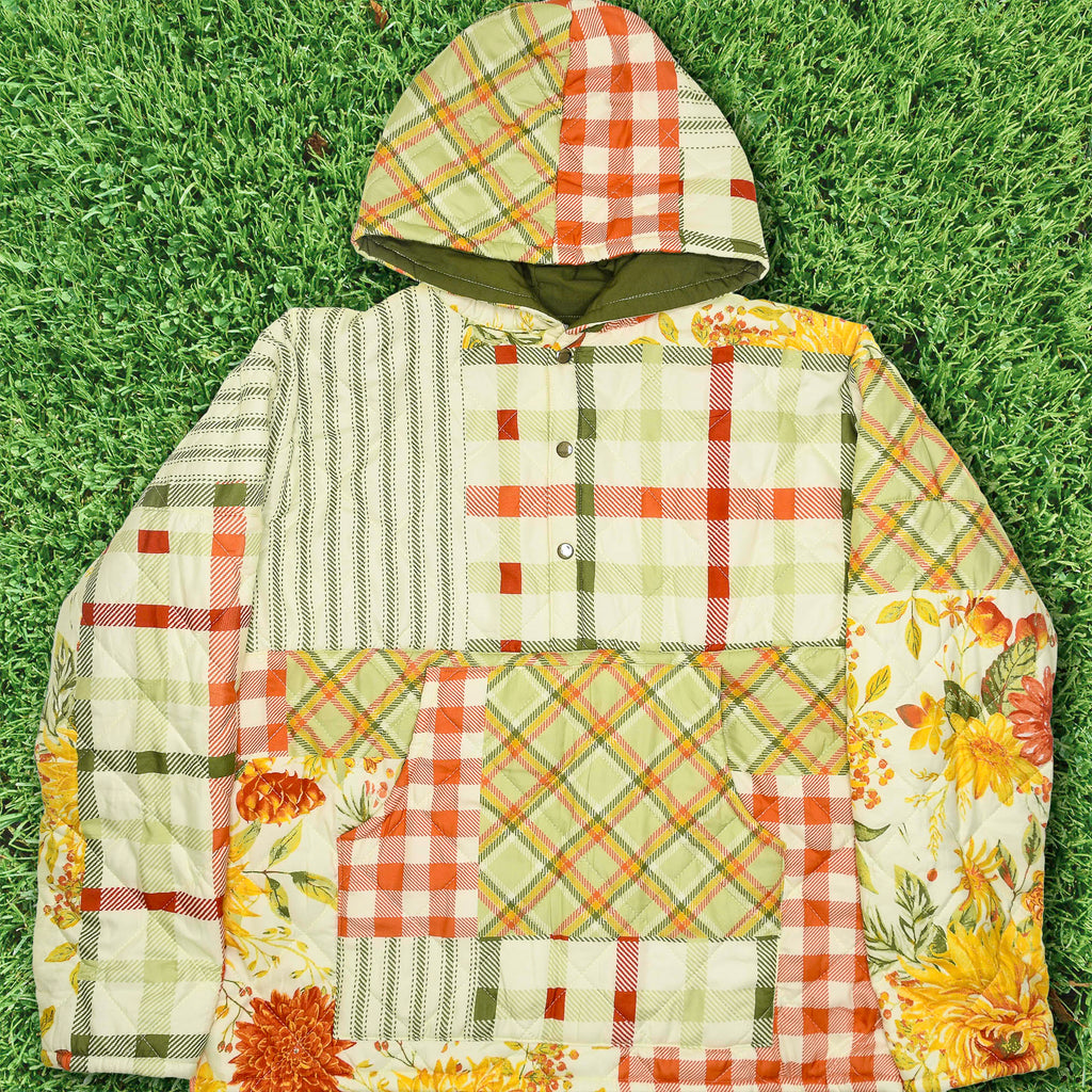 Floral & Gingham Quilt Jacket