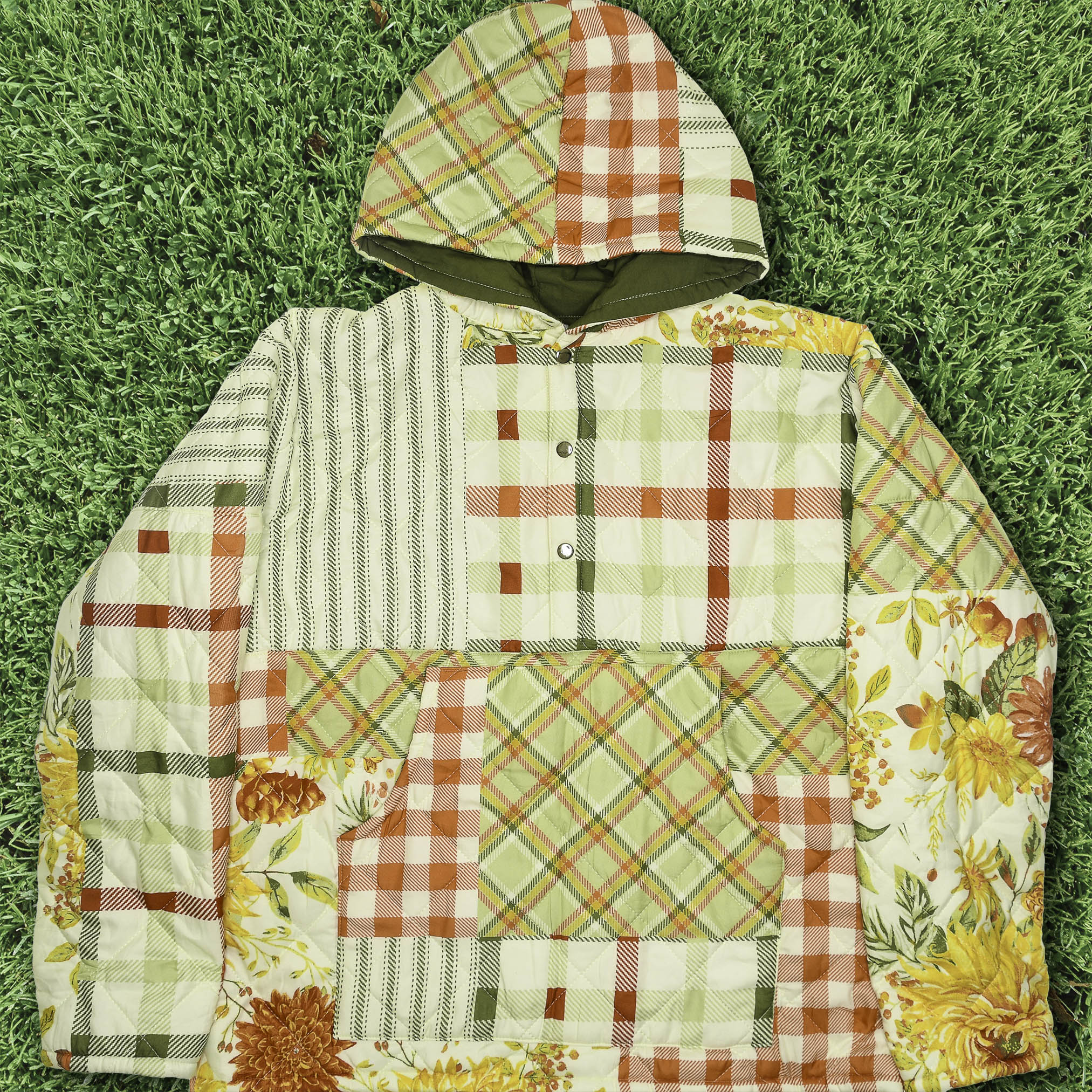 Floral & Gingham Quilt Jacket