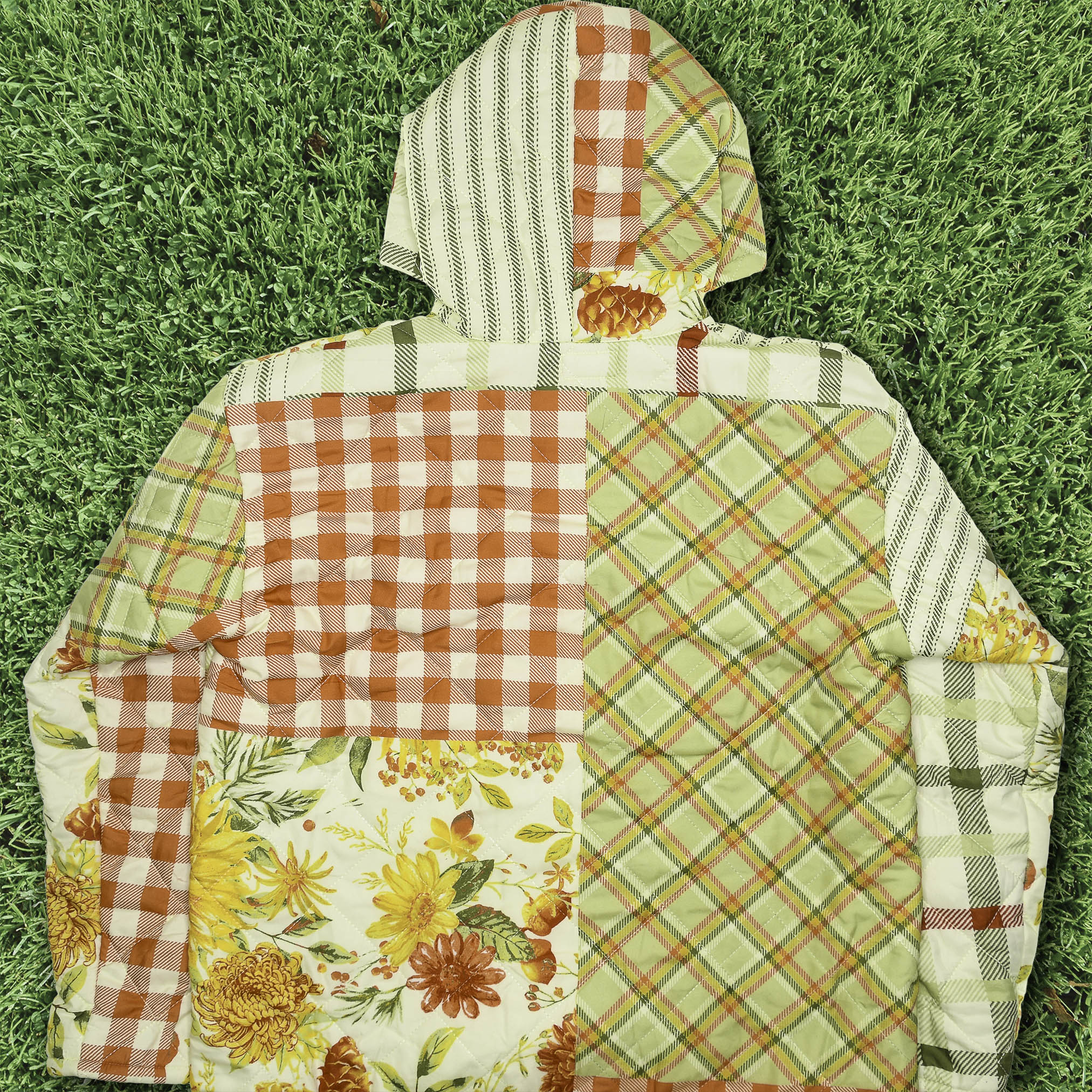 Floral & Gingham Quilt Jacket