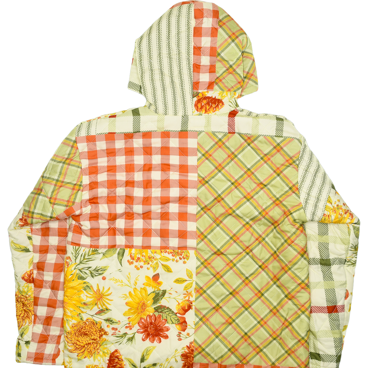 Floral & Gingham Coastal Nomad Quilt Hoodie