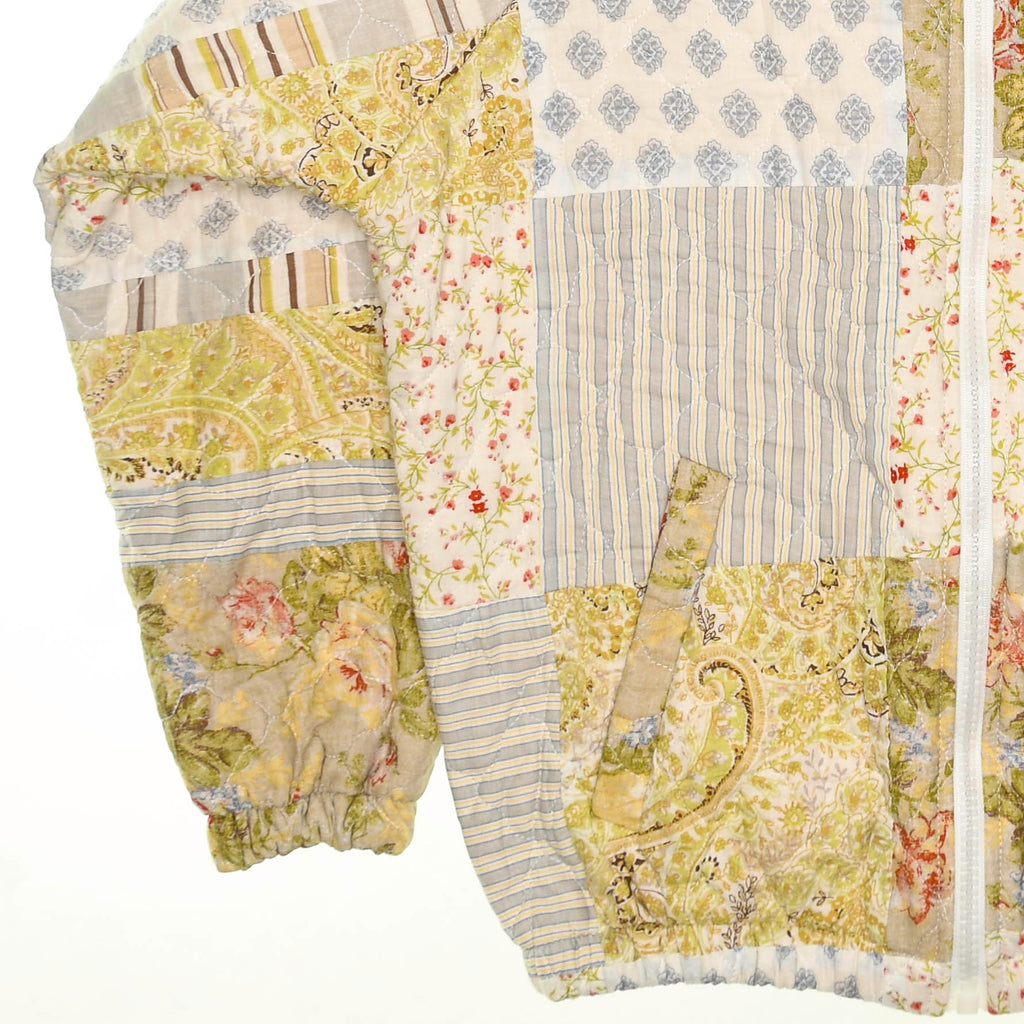 Yellow Patchwork Quilt Bomber Jacket